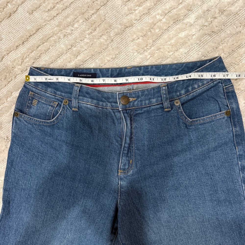 Boot cut jeans denim medium wash size 12 , lands end - Picture 7 of 10